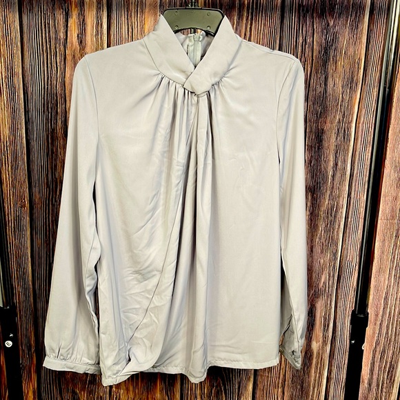 Zeagoo Grey blouse long sleeve - Picture 1 of 5
